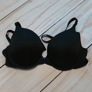 Inspirations By Maidenform Womens Black With Blue Bow Simple Sexy Nice Bra 🌷💙